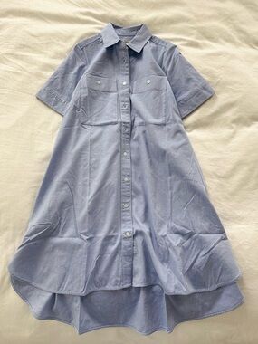 mini denim dress long sleeve Pilcro Long-Sleeve Denim Micro Mini Shirt Dress